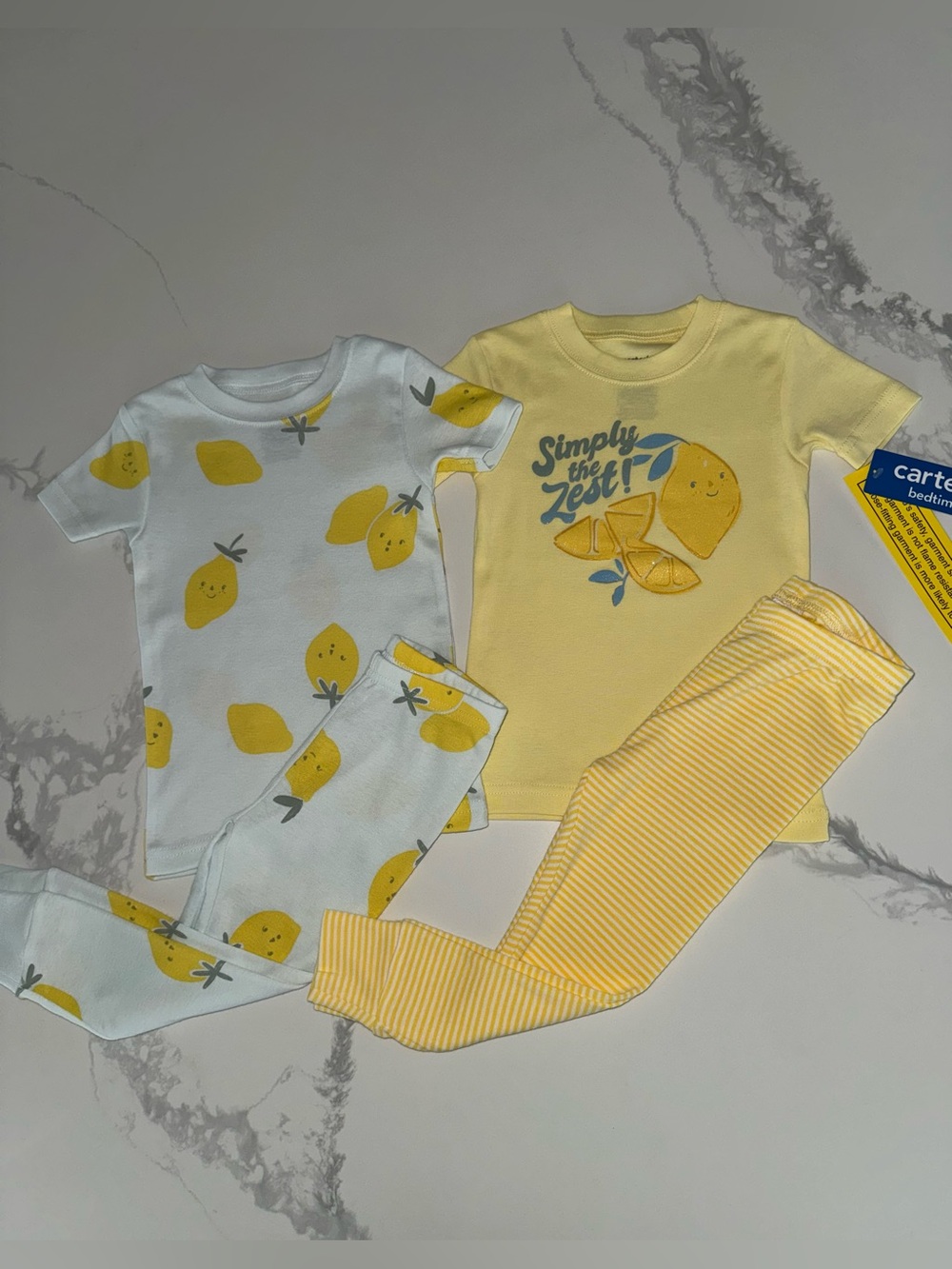 Carter's Baby Girl Snug Fit Lemon Pajamas 24M